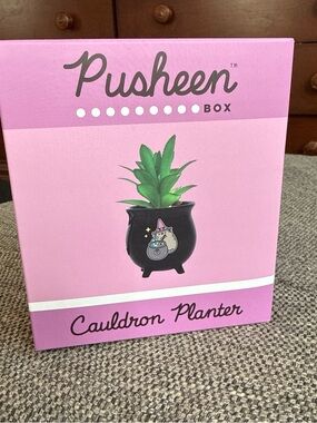 Pusheen Pink Cauldron Planter Box